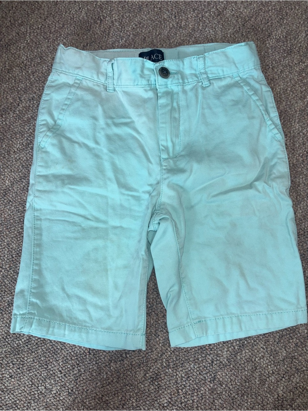 Boys Light Aqua Cotton Shorts